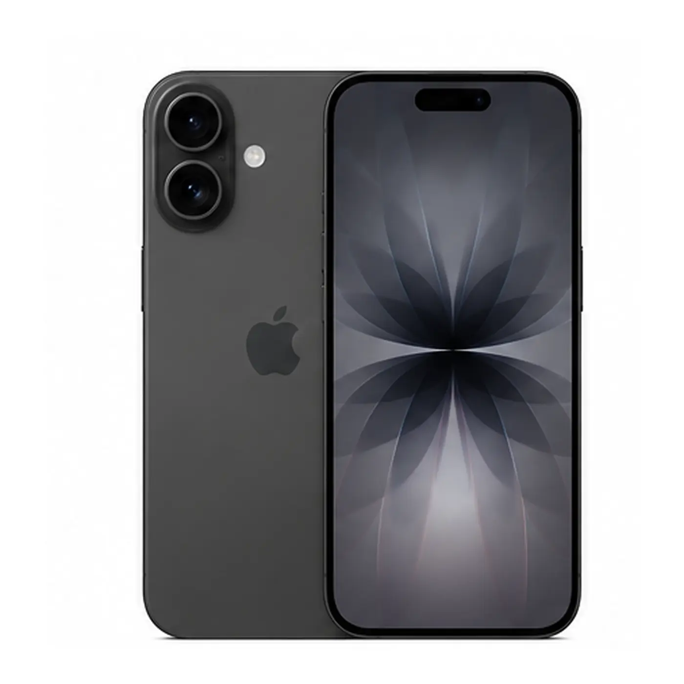iPhone 17 preto, frente e verso.